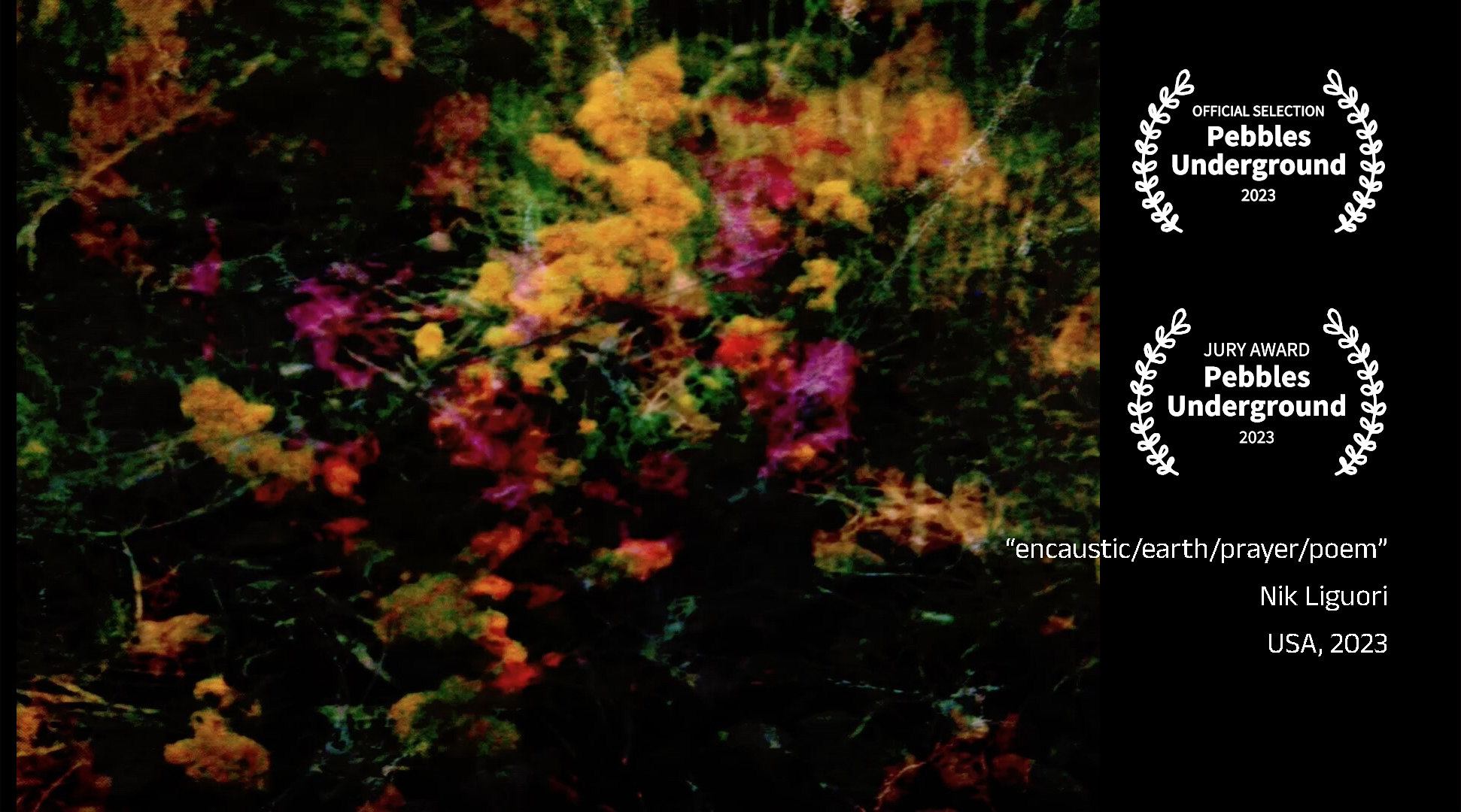 ENCAUSTIC/EARTH/PRAYER/POEM by Nik Liguori, USA, 2023